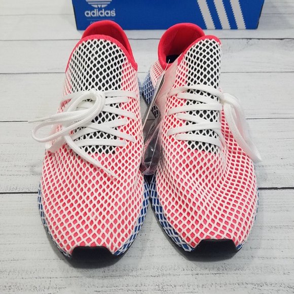 Adidas Deerupt Runner 2018 Men\'s Running Shoes Size 12 CQ2624 Solar Red/Bluebird main image 7